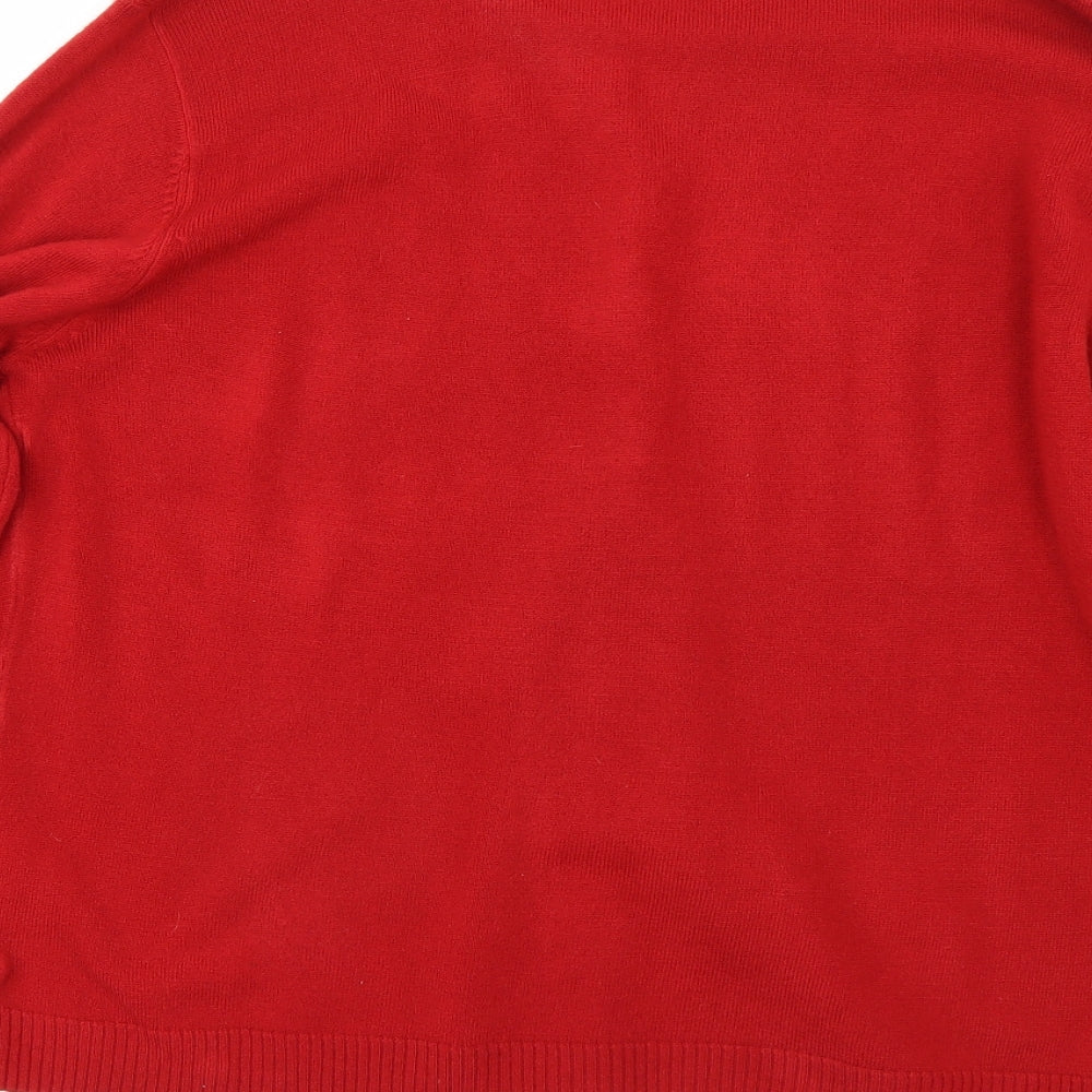 First Avenue Womens Red   Cardigan Jumper Size 20