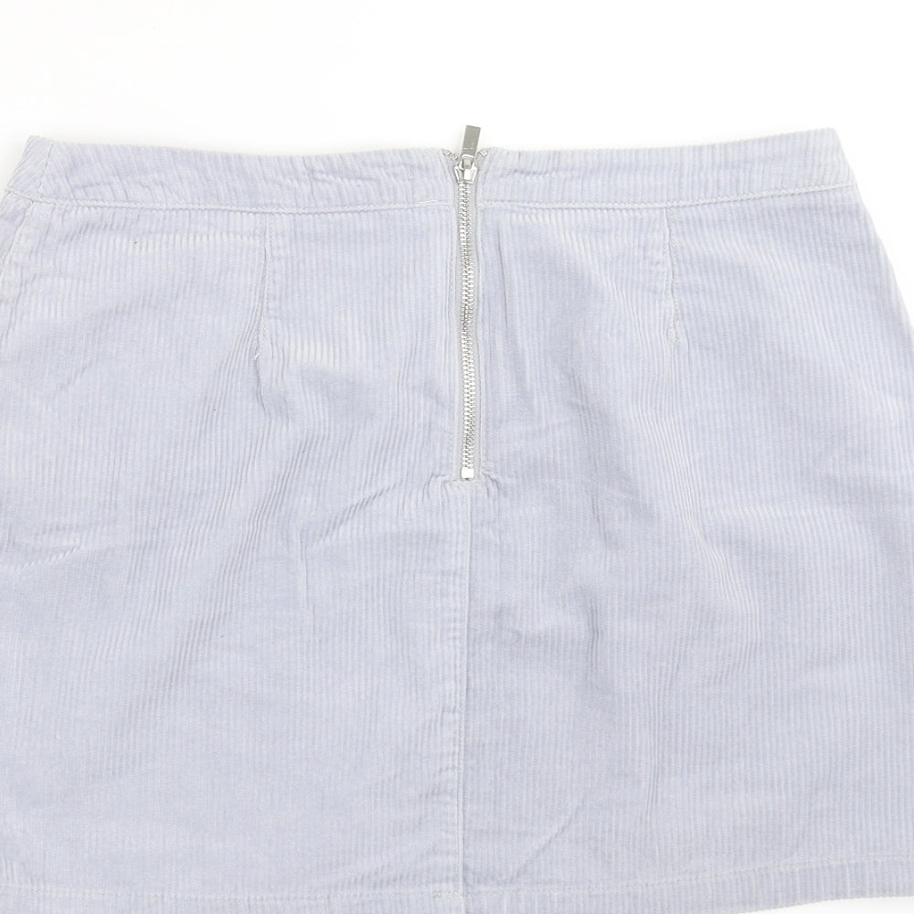 New Look Womens Blue  Corduroy Mini Skirt Size 12