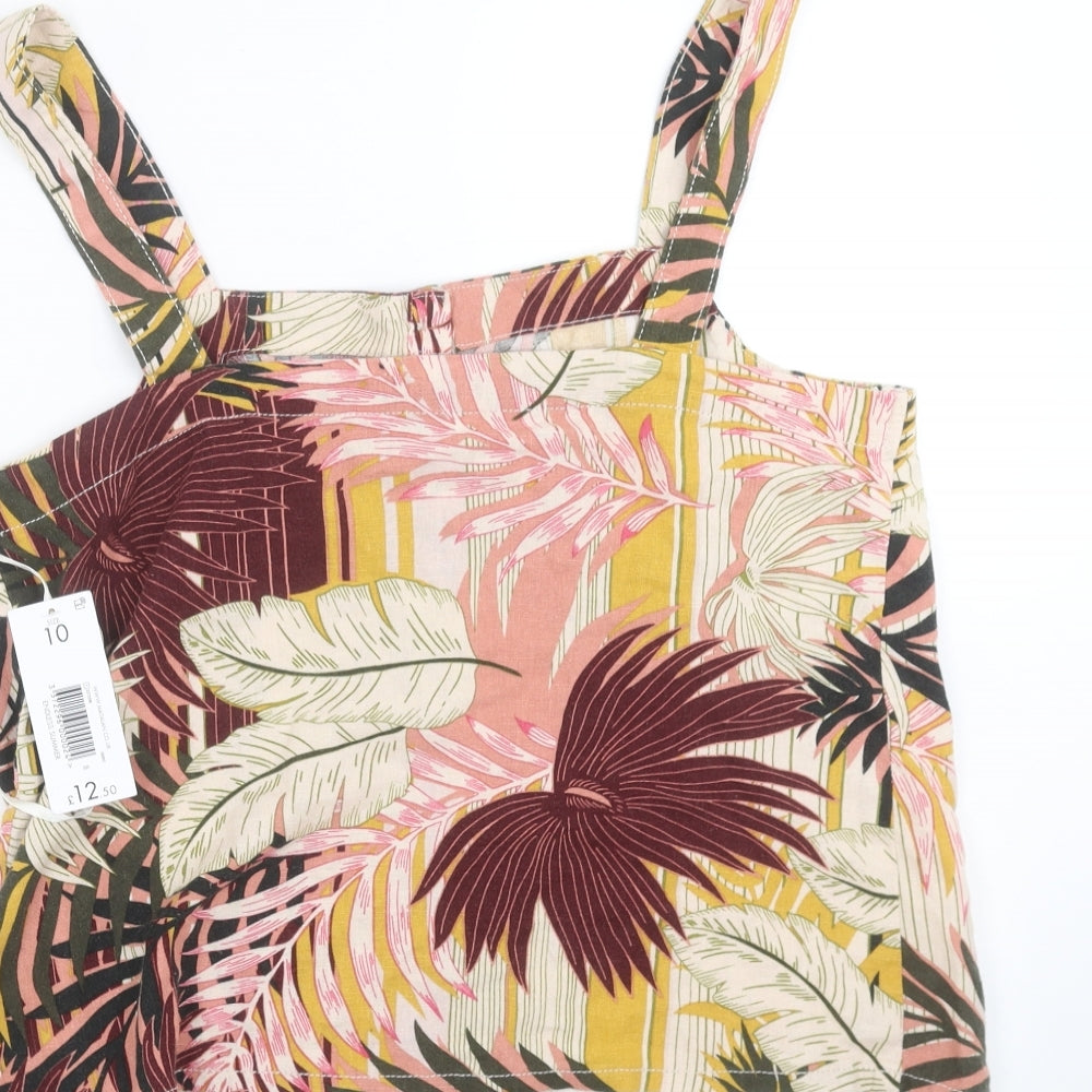 Papaya Womens Multicoloured Floral  Basic Blouse Size 10
