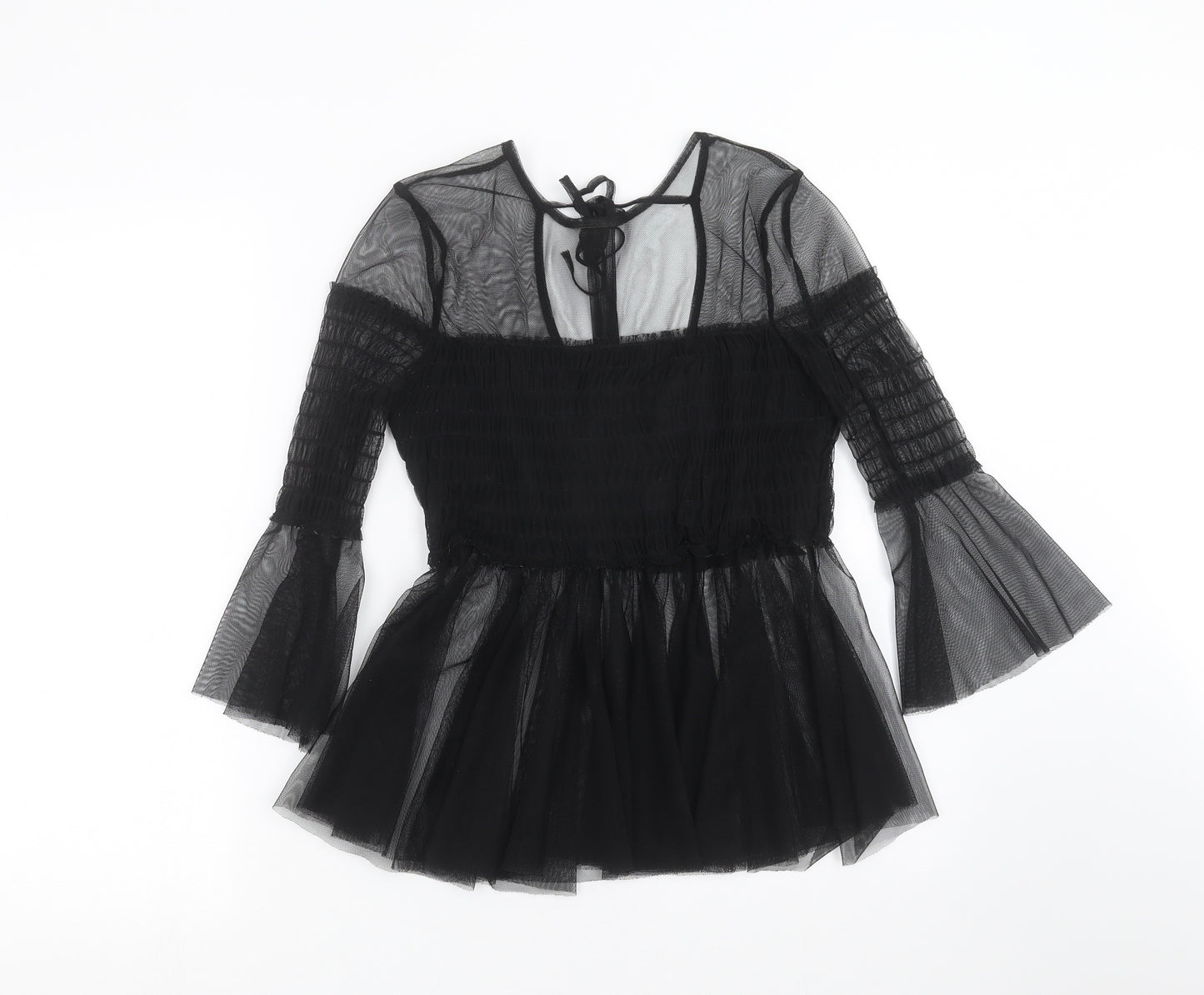 River Island Womens Black   Basic Blouse Size 10  - sheer