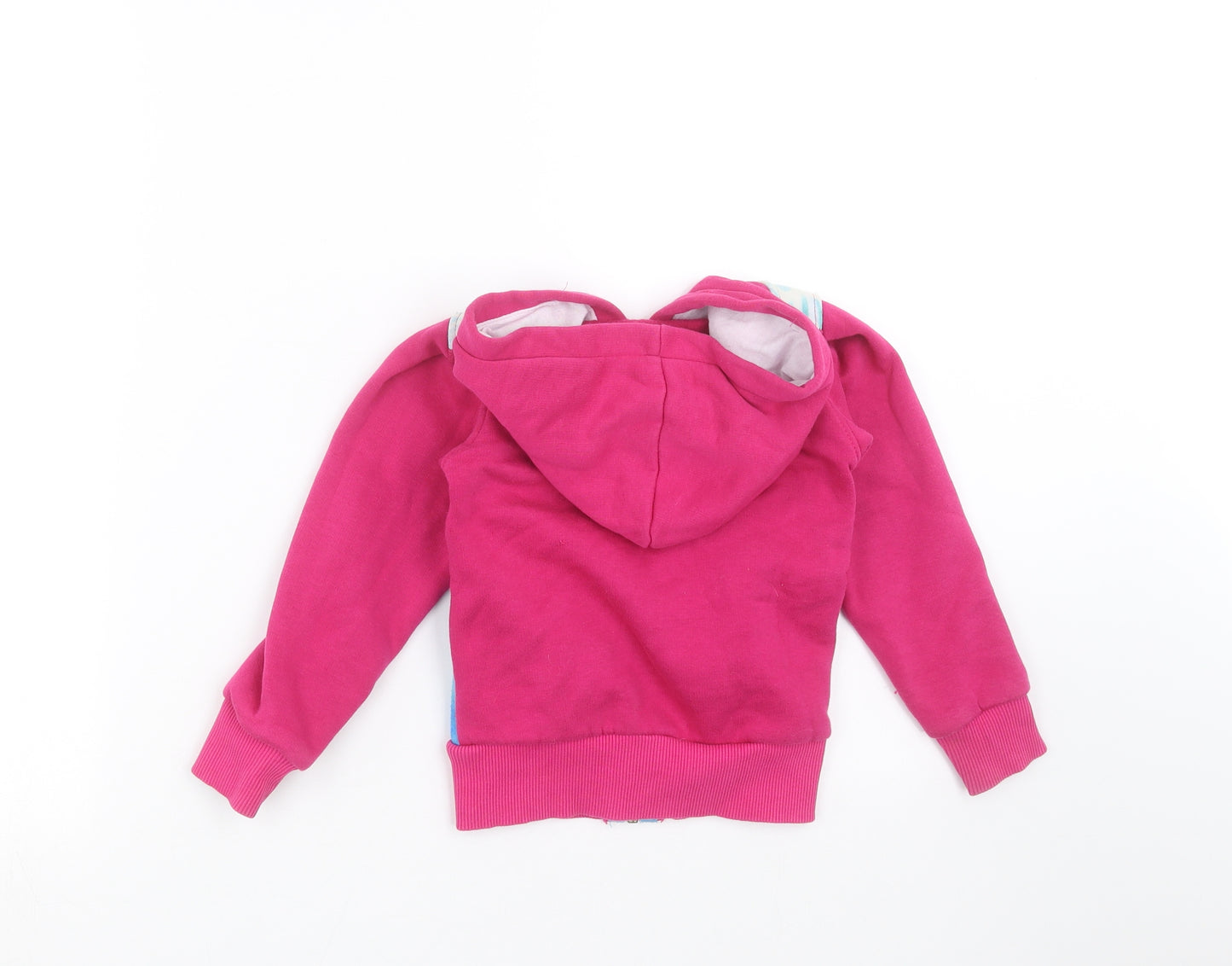 Preworn Girls Pink   Full Zip Hoodie Size 5 Years  - frozen