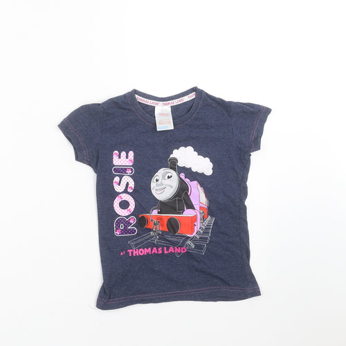 Thomas & Friends Girls Blue   Basic T-Shirt Size 4-5 Years  - Thomas & Friends
