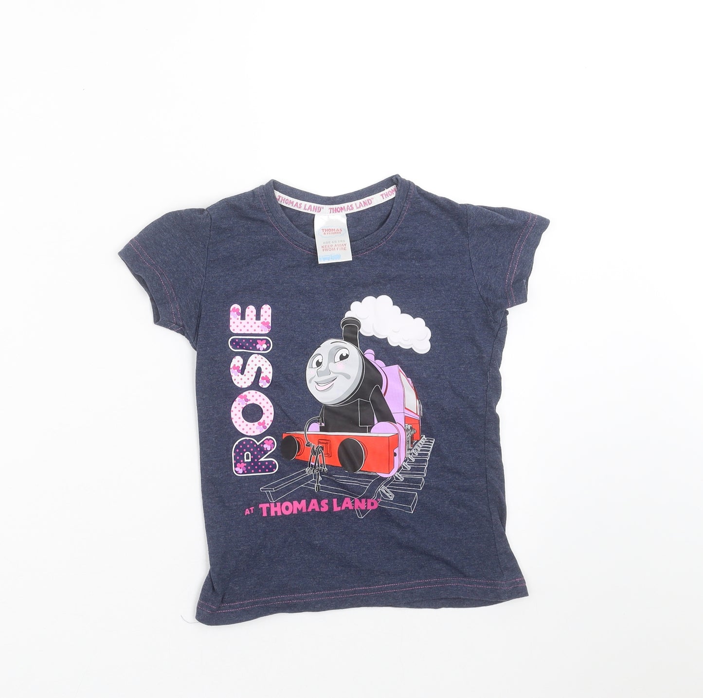 Thomas & Friends Girls Blue   Basic T-Shirt Size 4-5 Years  - Thomas & Friends