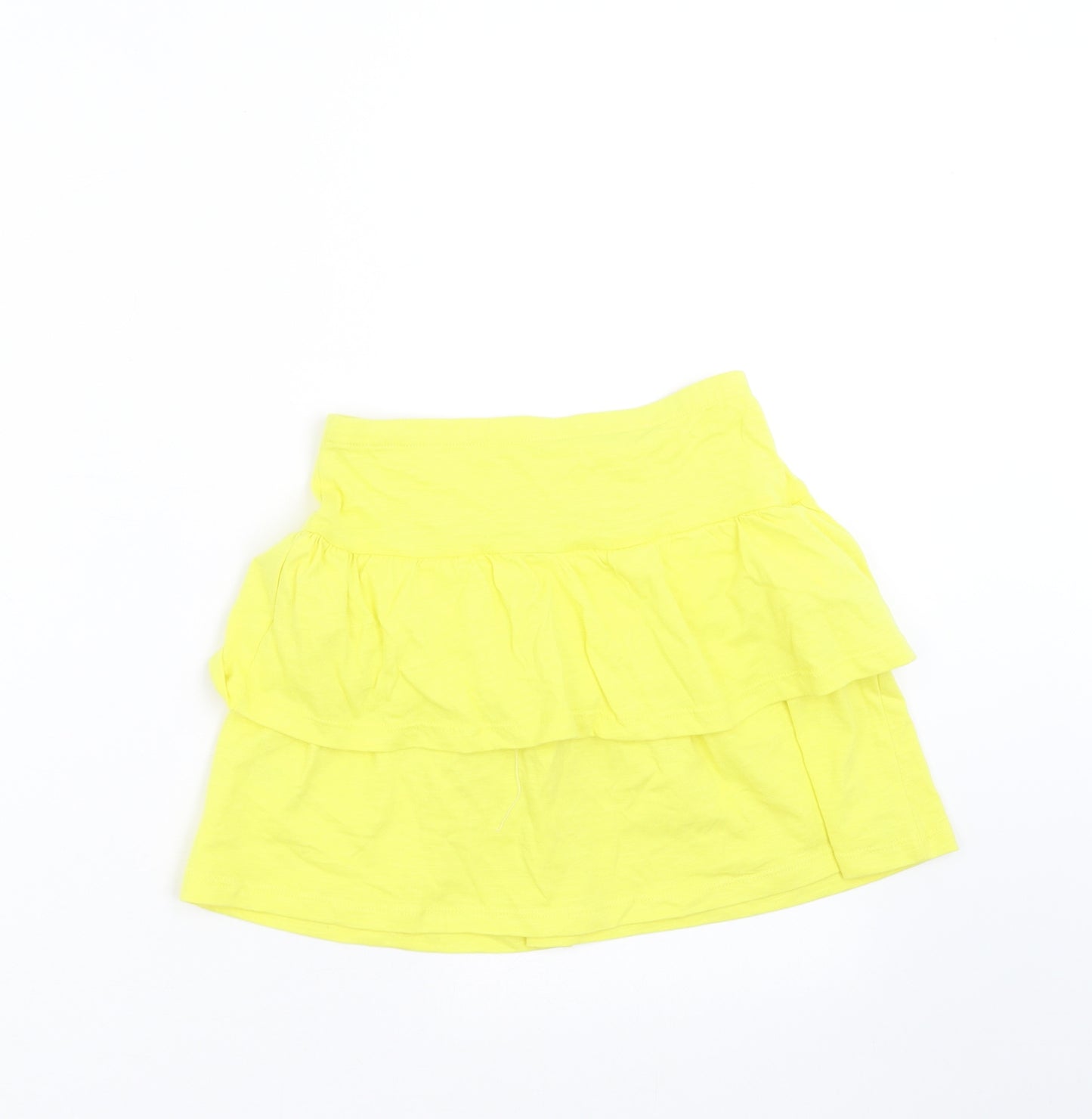 Matalan Girls Yellow   A-Line Skirt Size 8 Years - tiered