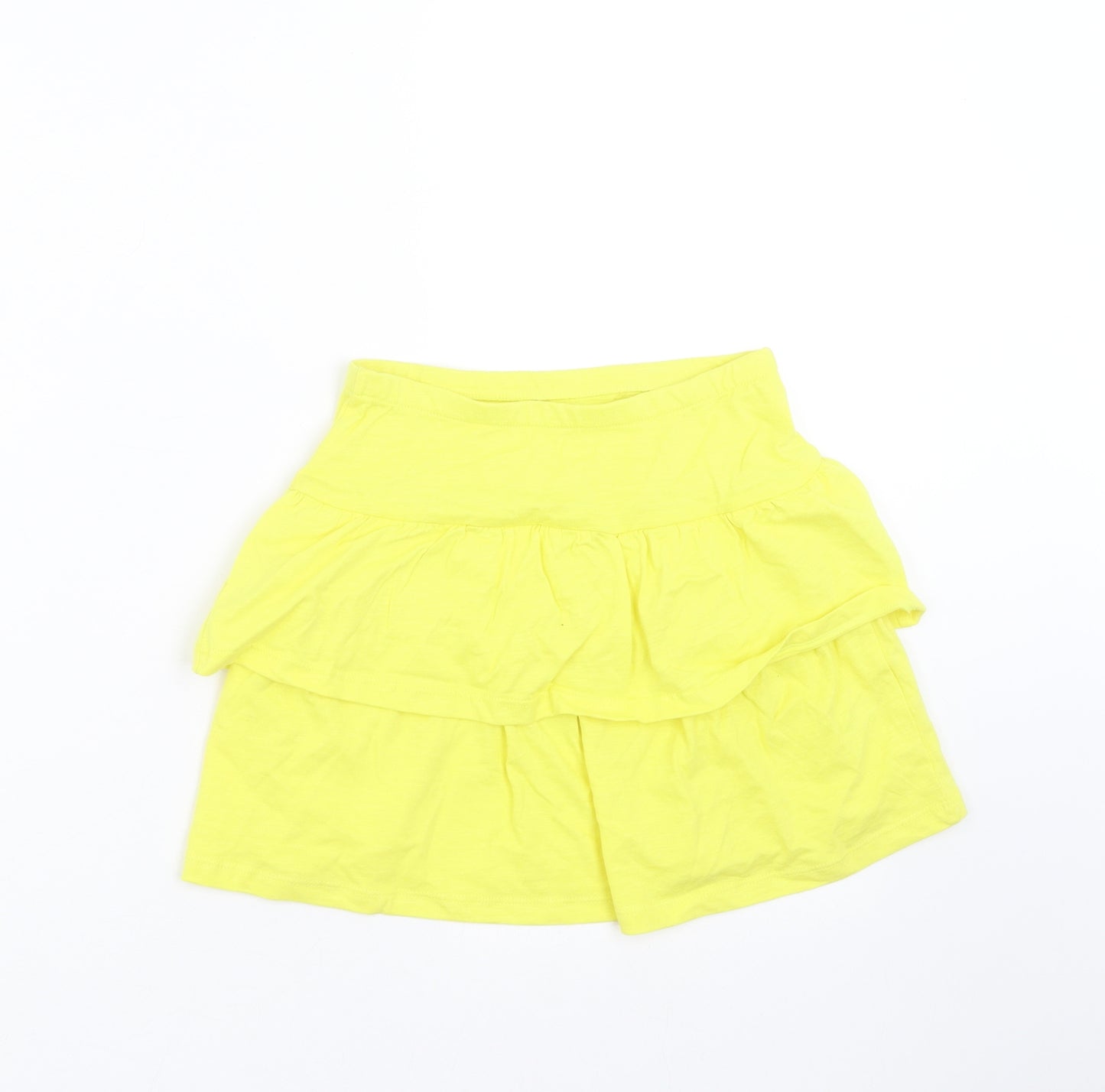 Matalan Girls Yellow   A-Line Skirt Size 8 Years - tiered