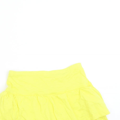 Matalan Girls Yellow   A-Line Skirt Size 8 Years - tiered