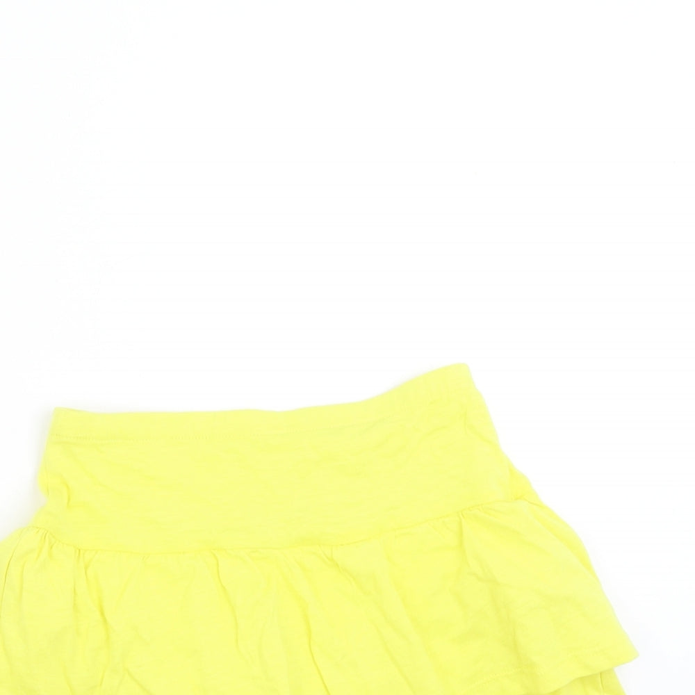 Matalan Girls Yellow   A-Line Skirt Size 8 Years - tiered