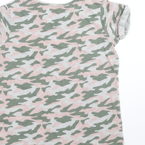 Primark Girls Grey Camouflage  Basic T-Shirt Size 12-13 Years  - be kind