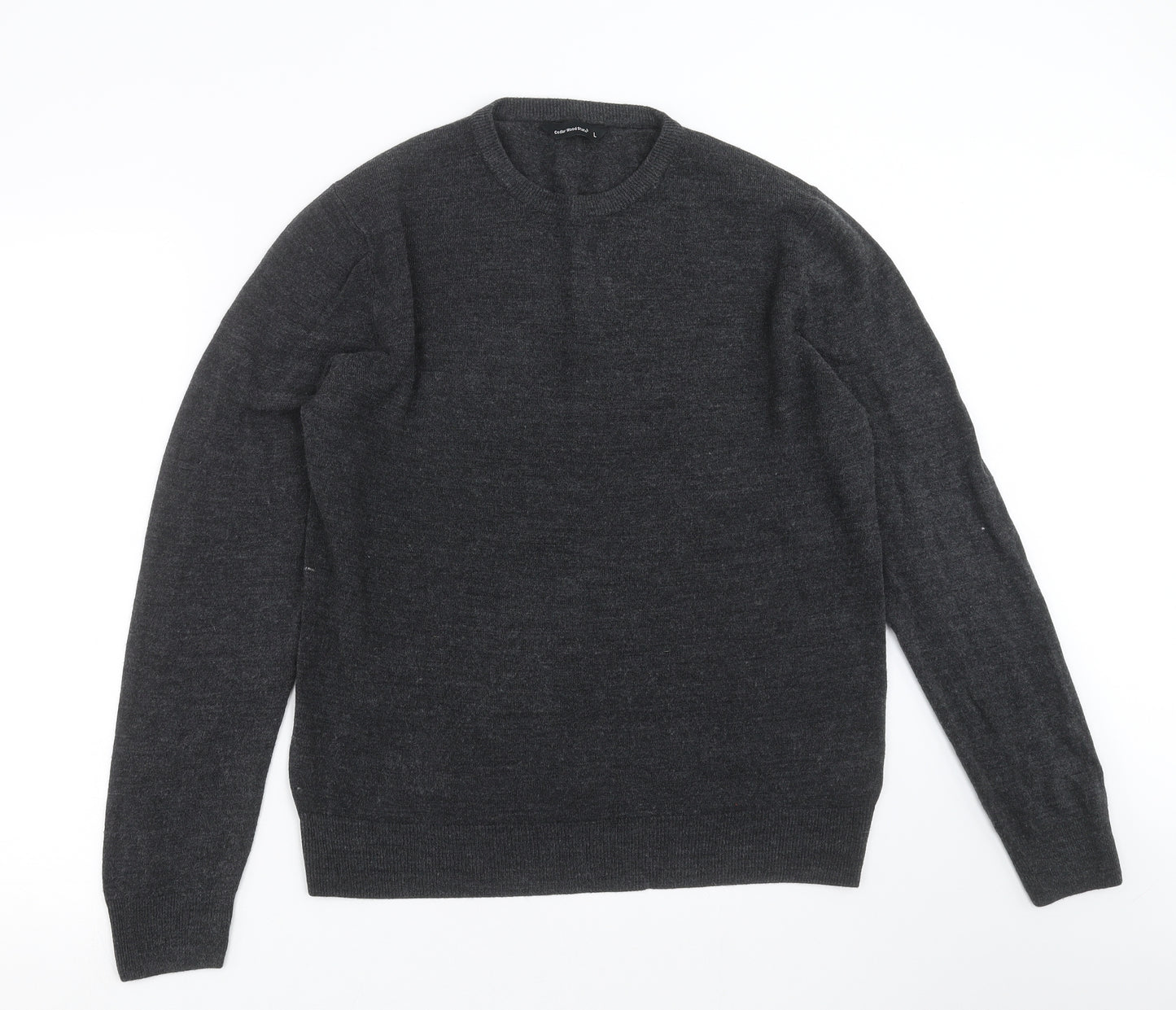 Cedar Wood State Mens Grey  Knit Pullover Jumper Size L