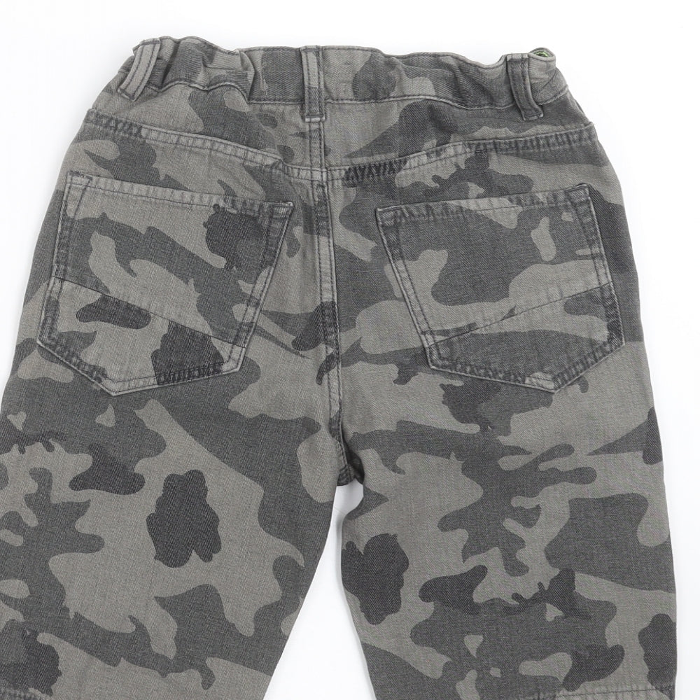 Matalan Boys Grey Camouflage Denim Bermuda Shorts Size 11 Years