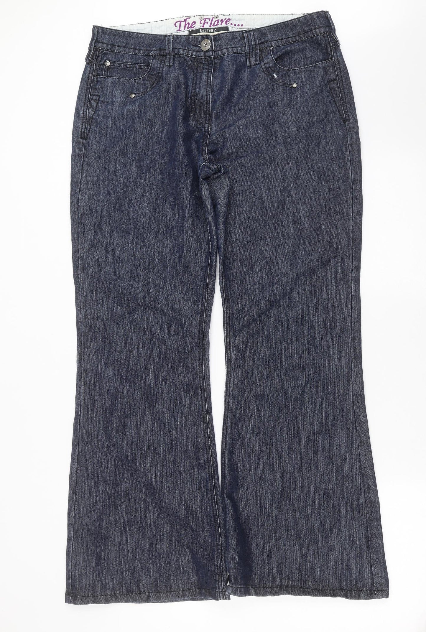 NEXT Womens Blue  Denim Flared Jeans Size 16 L32 in