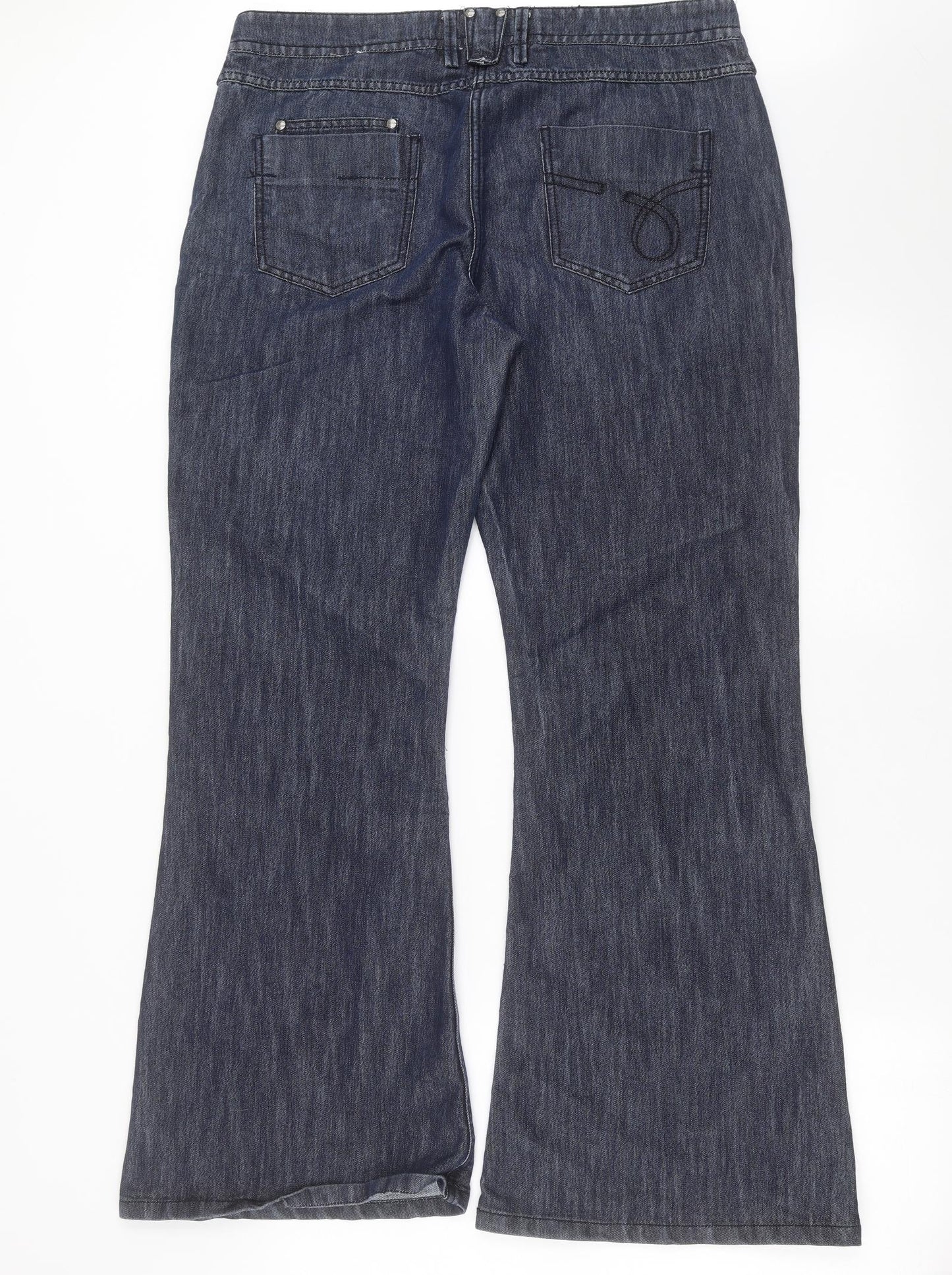 NEXT Womens Blue  Denim Flared Jeans Size 16 L32 in