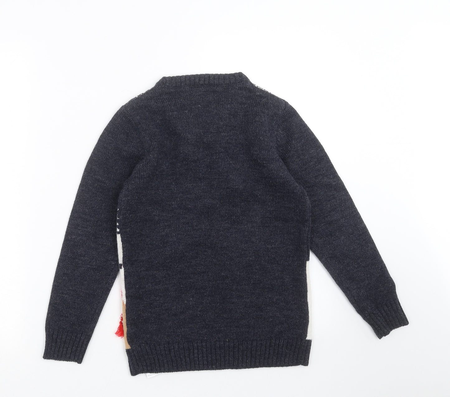 F&F Boys Blue  Knit Pullover Jumper Size 8-9 Years  - christmas Jumper