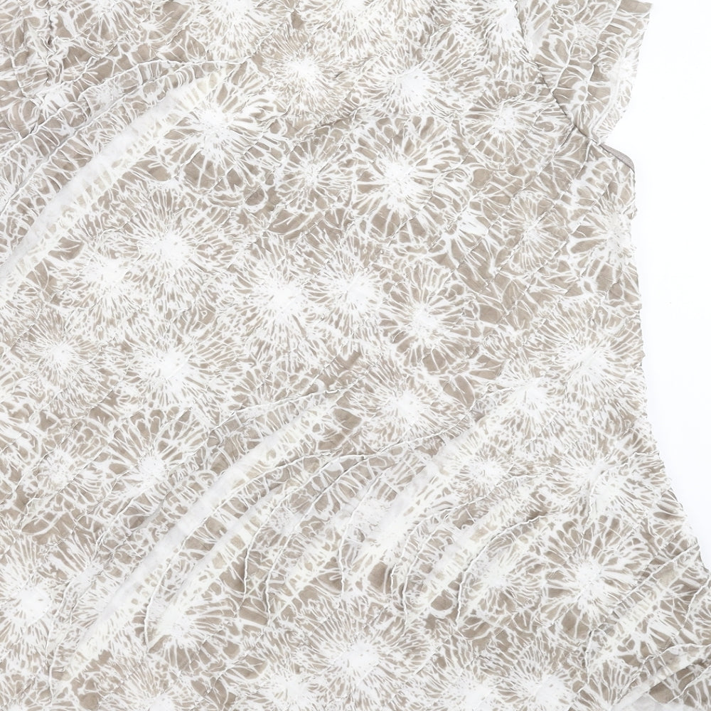 Preworn Womens Beige   Basic Blouse Size 22  - Ruffle detail