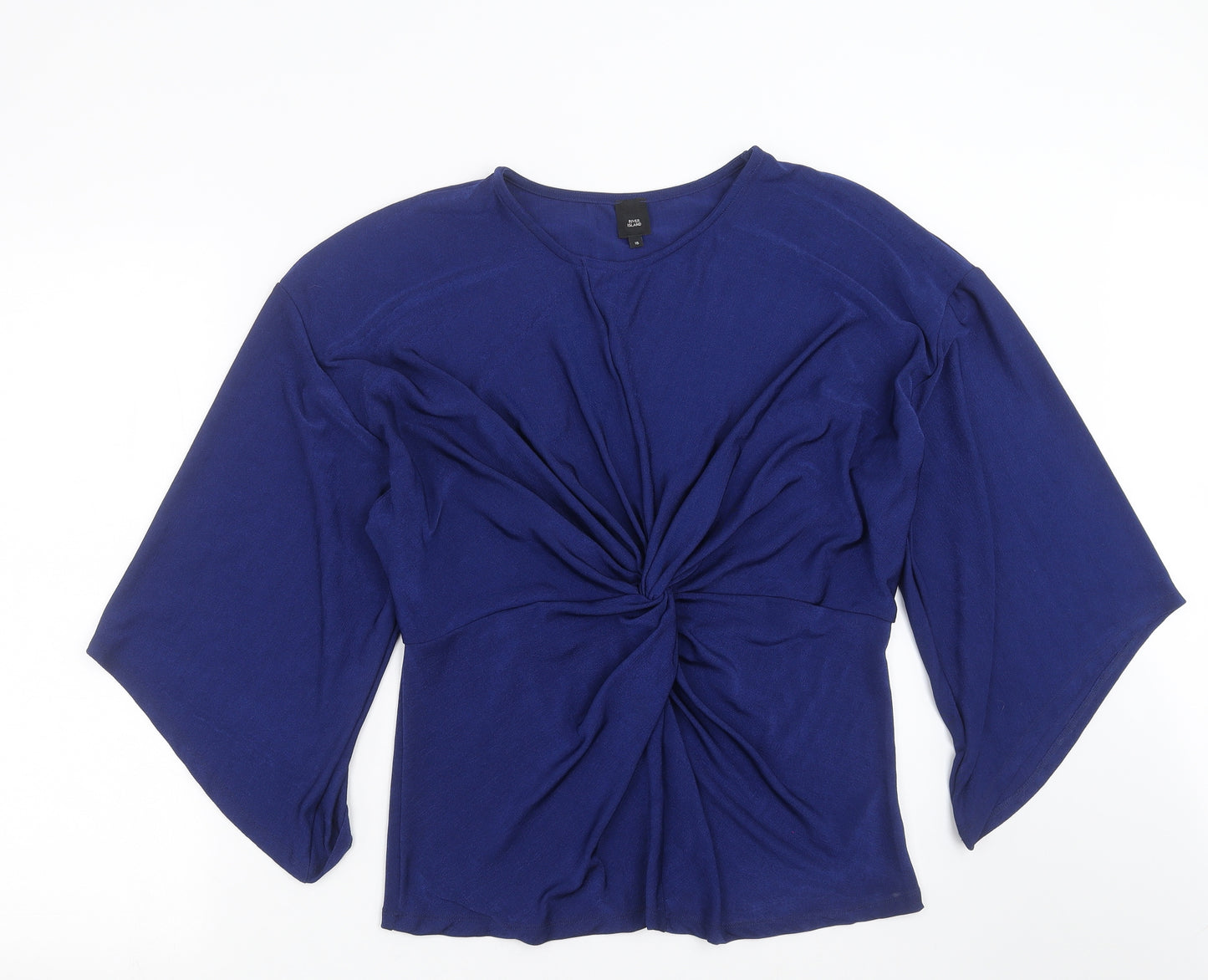 River Island Womens Blue   Basic Blouse Size 16  - Twist front