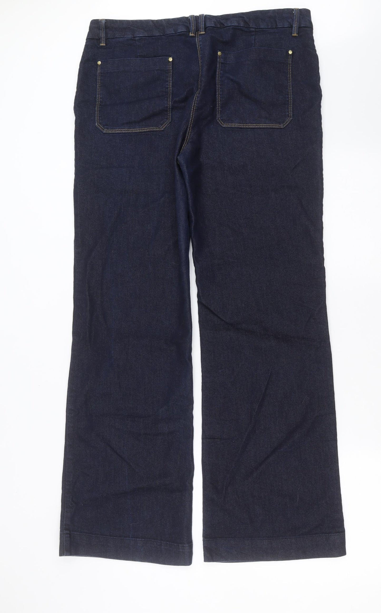 Wallis Womens Blue  Denim Straight Jeans Size 18 L32 in
