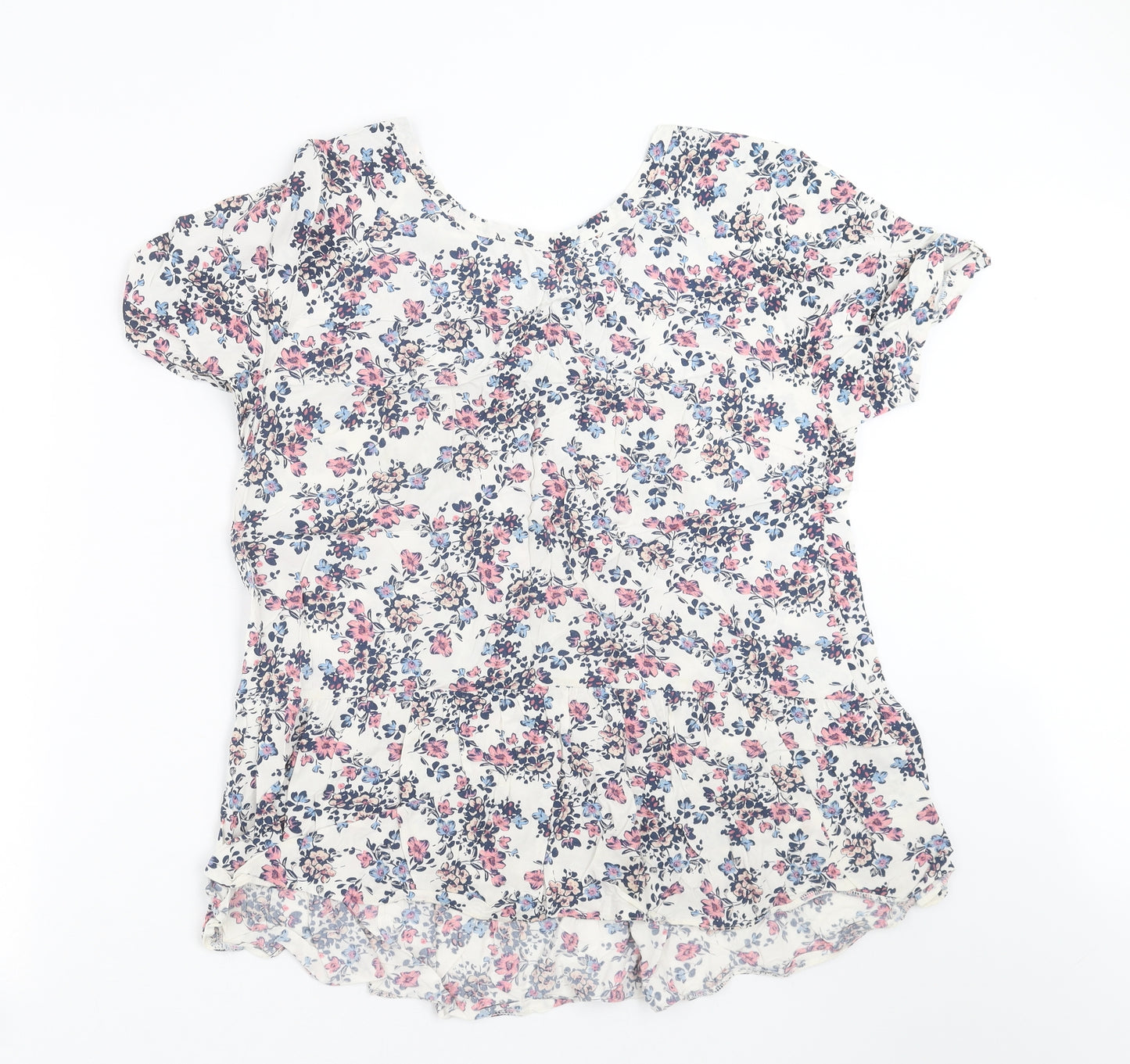 Primark Womens White Floral  Basic Blouse Size 18
