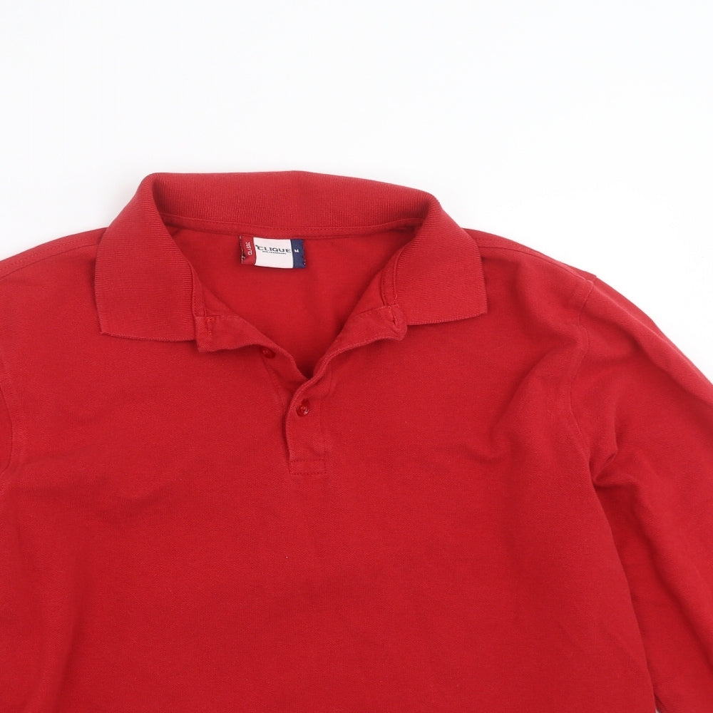 Clique Mens Red    Polo Size M