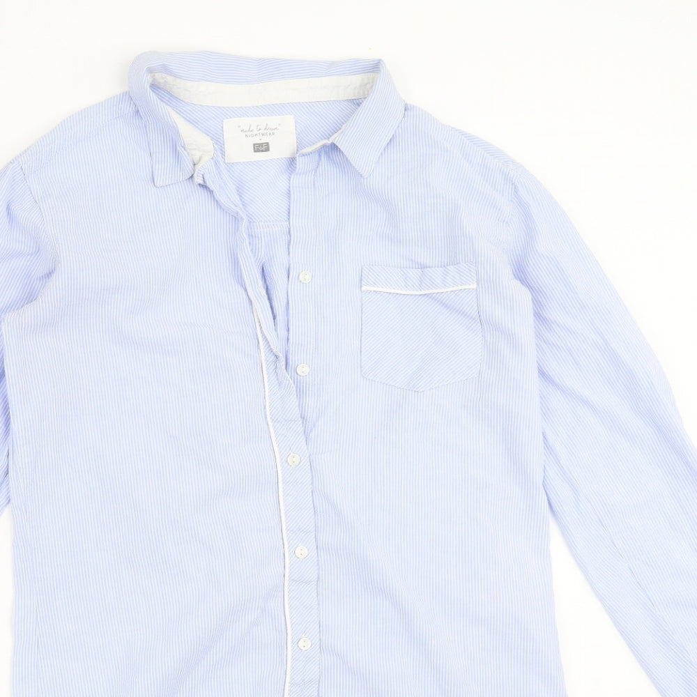 F&F Womens Blue Striped  Top Nightshirt Size 6