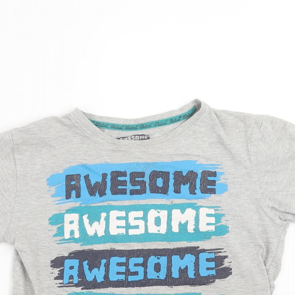 Primark Boys Grey   Basic T-Shirt Size 9-10 Years  - awesome