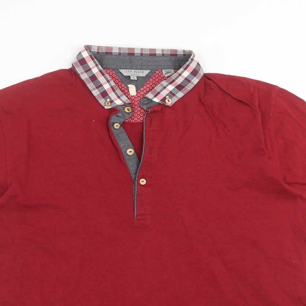 Ted Baker Mens Red    Polo Size L