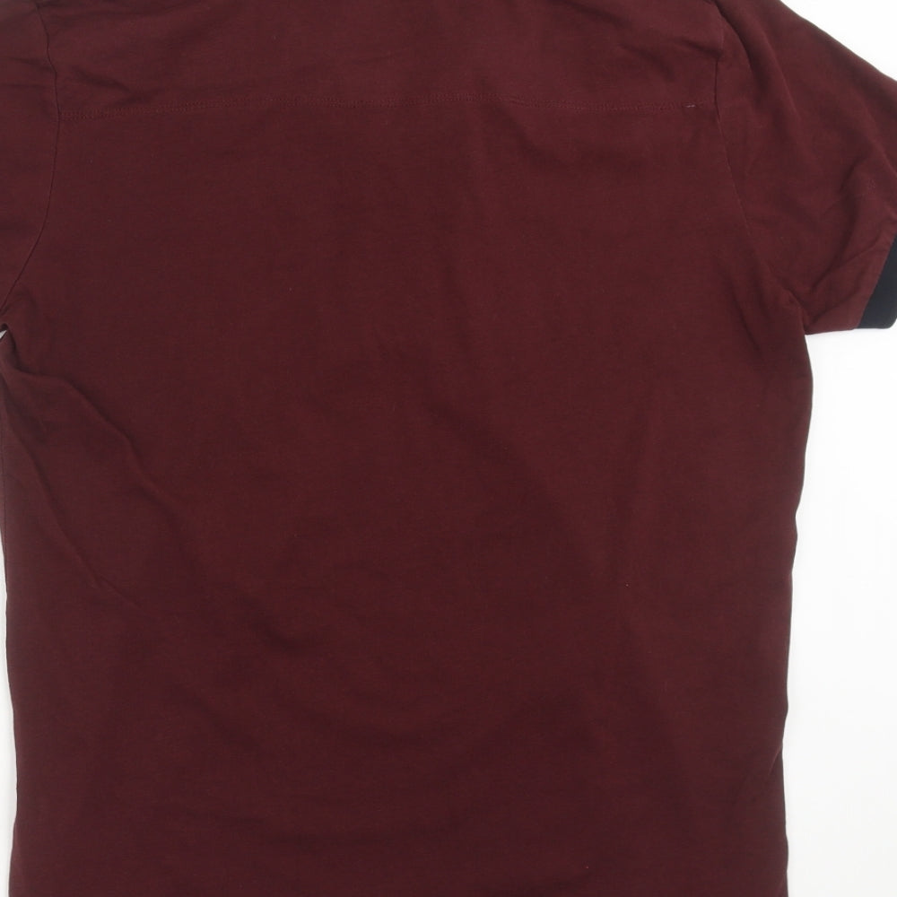 French Connection Mens Purple    Polo Size M  - burgundy