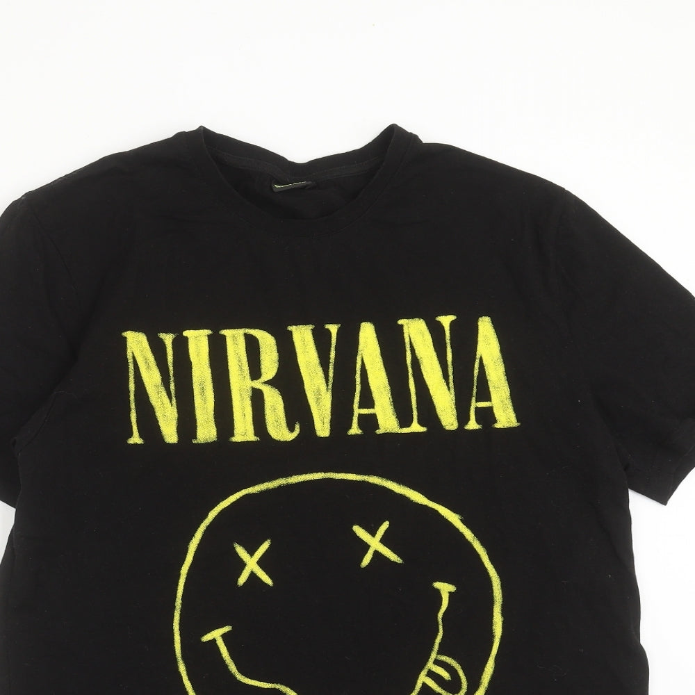 Nirvana Mens Black    T-Shirt Size L  - nirvana