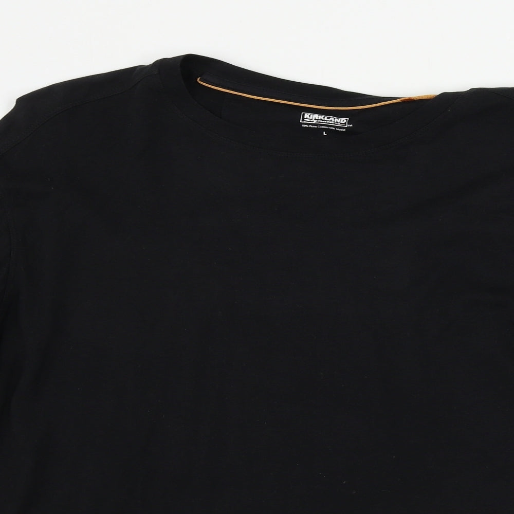 Kirkland  Mens Black    T-Shirt Size L