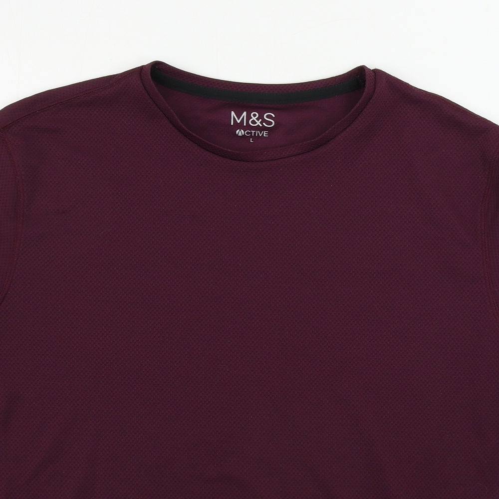 Marks and Spencer  Mens Purple    T-Shirt Size L