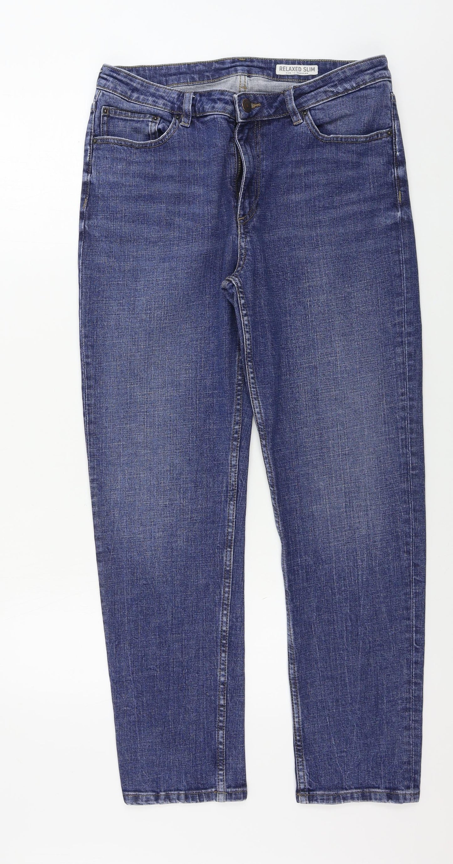 Marks and Spencer  Womens Blue   Straight Jeans Size 12 L26 in