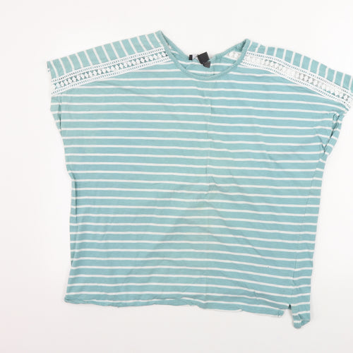 Primark   Womens Blue Striped  Basic T-Shirt Size XL