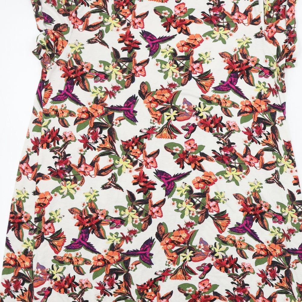 George  Womens White Floral  A-Line  Size 14