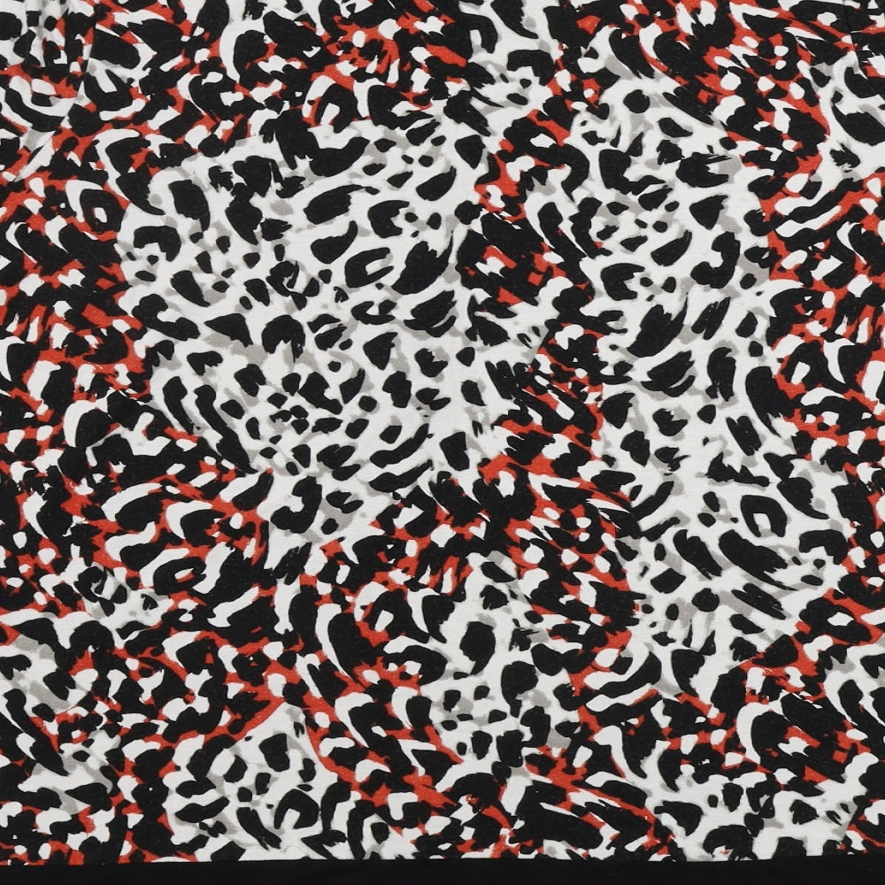 George  Womens White Animal Print  Basic T-Shirt Size 20