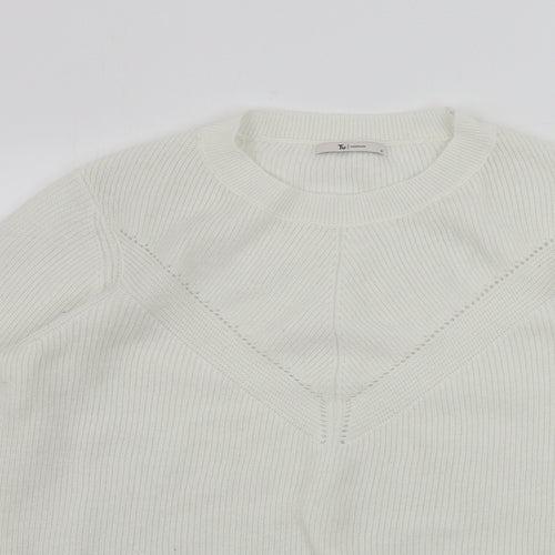 Tu Womens White   Pullover Jumper Size 12