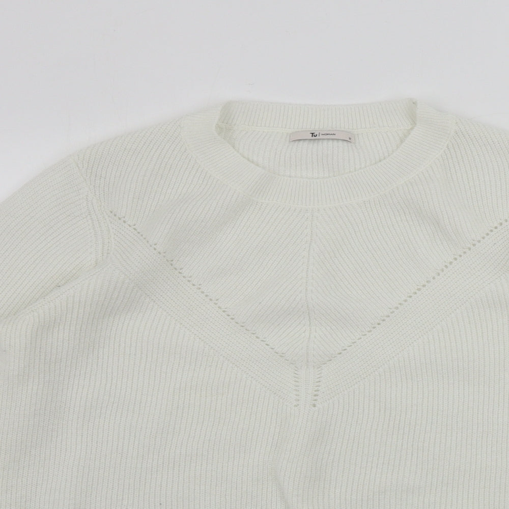 Tu Womens White   Pullover Jumper Size 12