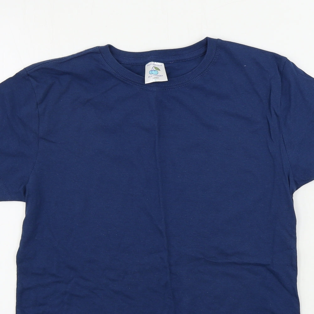 Blue Cherry  Womens Blue   Basic T-Shirt Size S