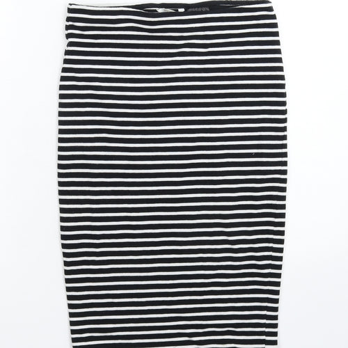 H&M Womens Blue Striped  Straight & Pencil Skirt Size S