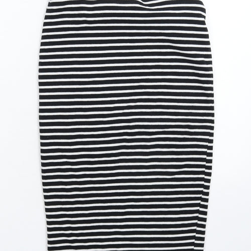 H&M Womens Blue Striped  Straight & Pencil Skirt Size S