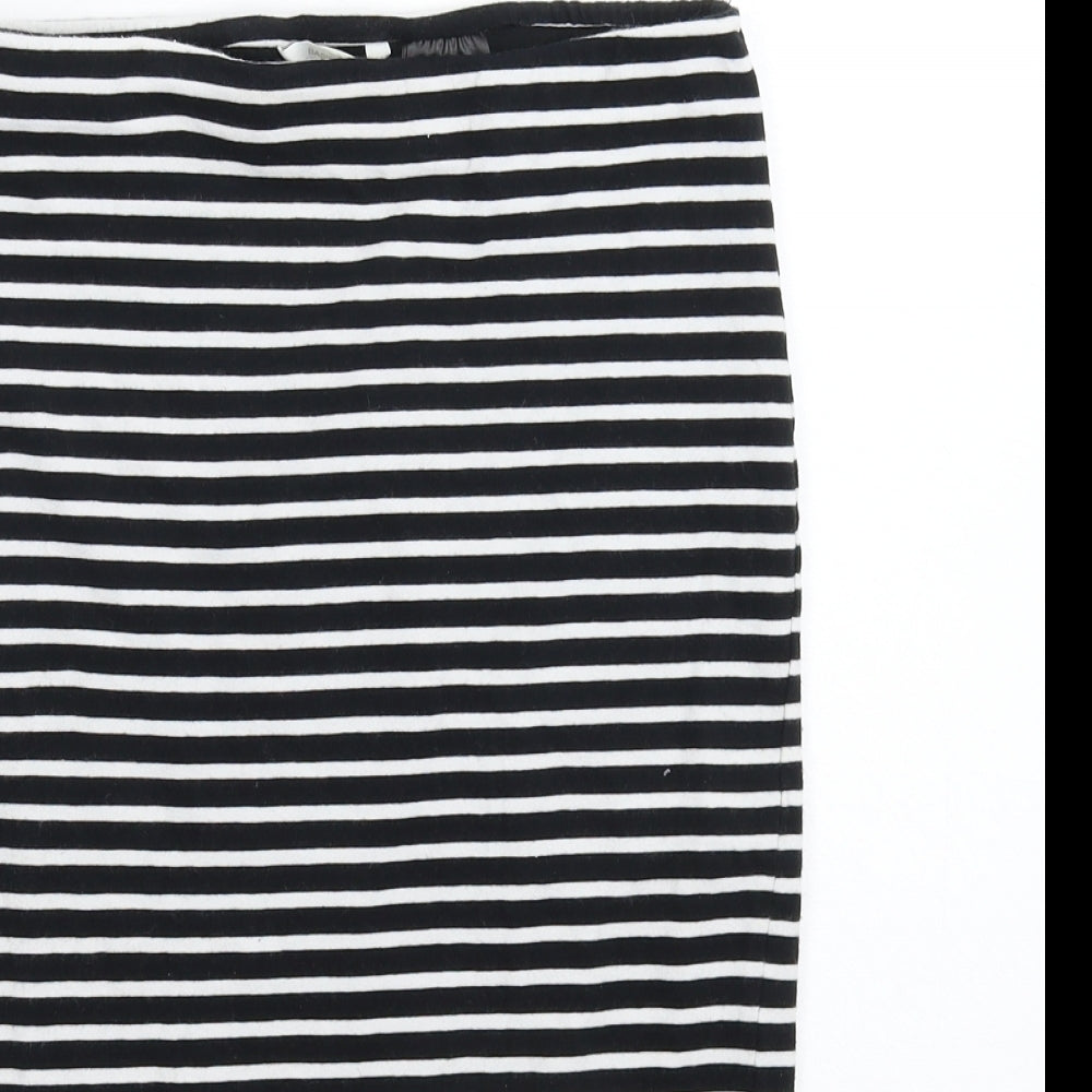 H&M Womens Blue Striped  Straight & Pencil Skirt Size S