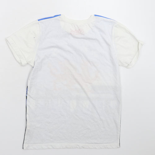Rebel Boys White   Basic T-Shirt Size 12-13 Years