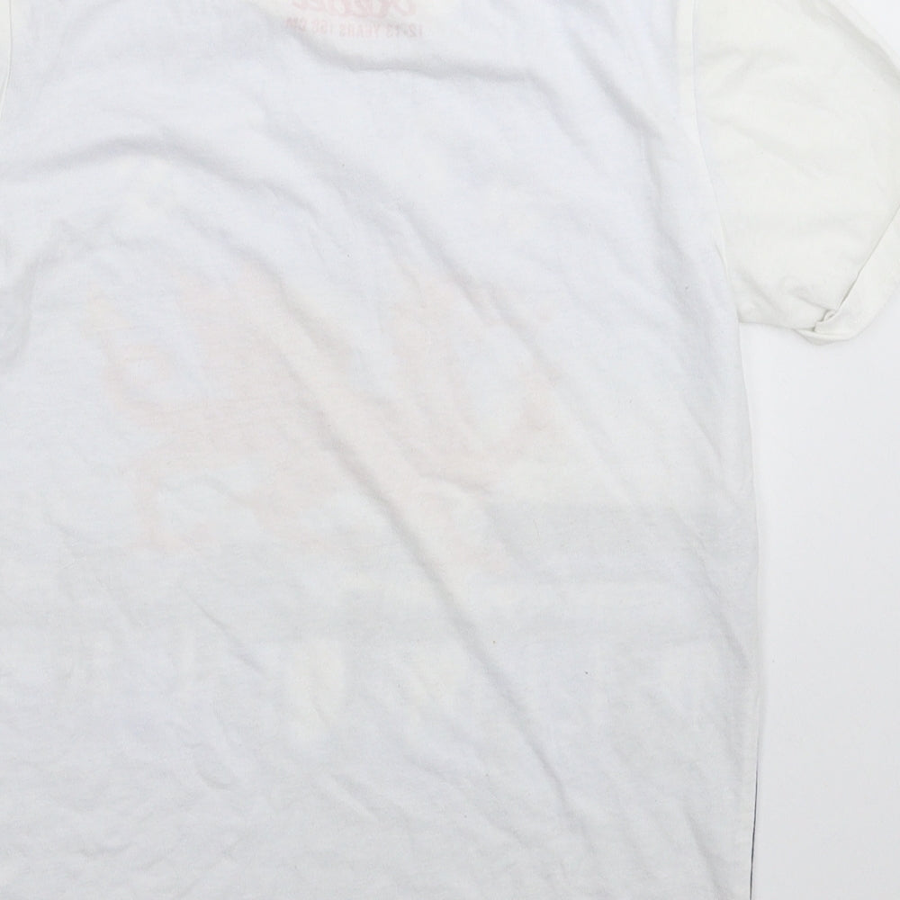 Rebel Boys White   Basic T-Shirt Size 12-13 Years