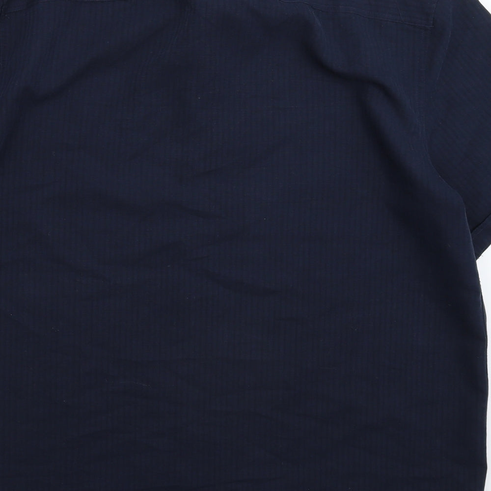 Principles Mens Blue    Button-Up Size L