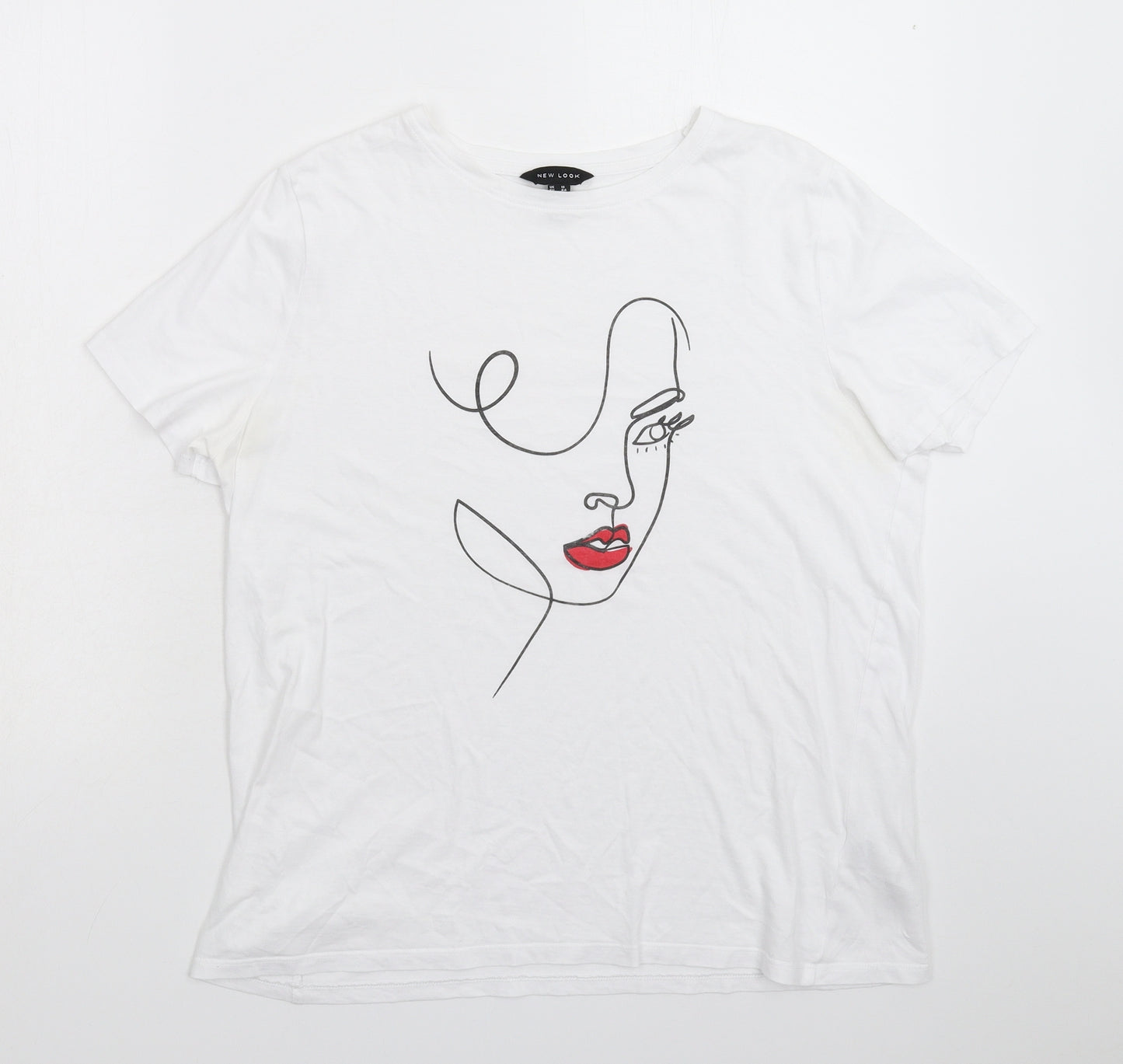 New Look Womens White   Basic T-Shirt Size 16