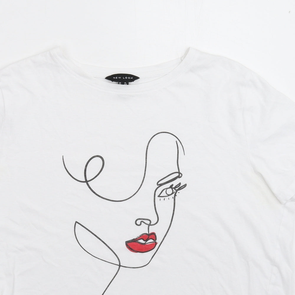 New Look Womens White   Basic T-Shirt Size 16