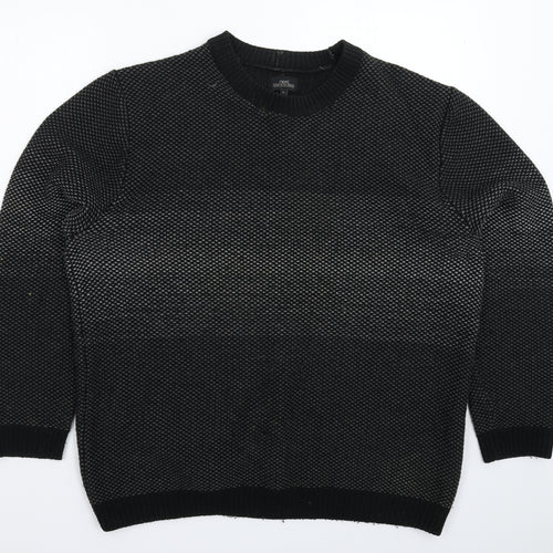 NEXT Mens Black  Knit Pullover Jumper Size XL