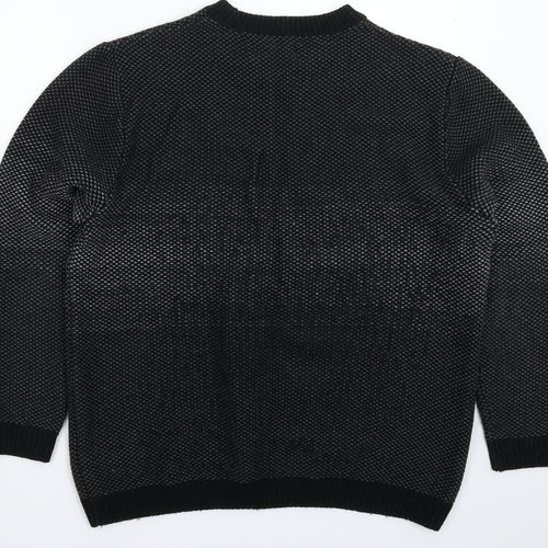 NEXT Mens Black  Knit Pullover Jumper Size XL
