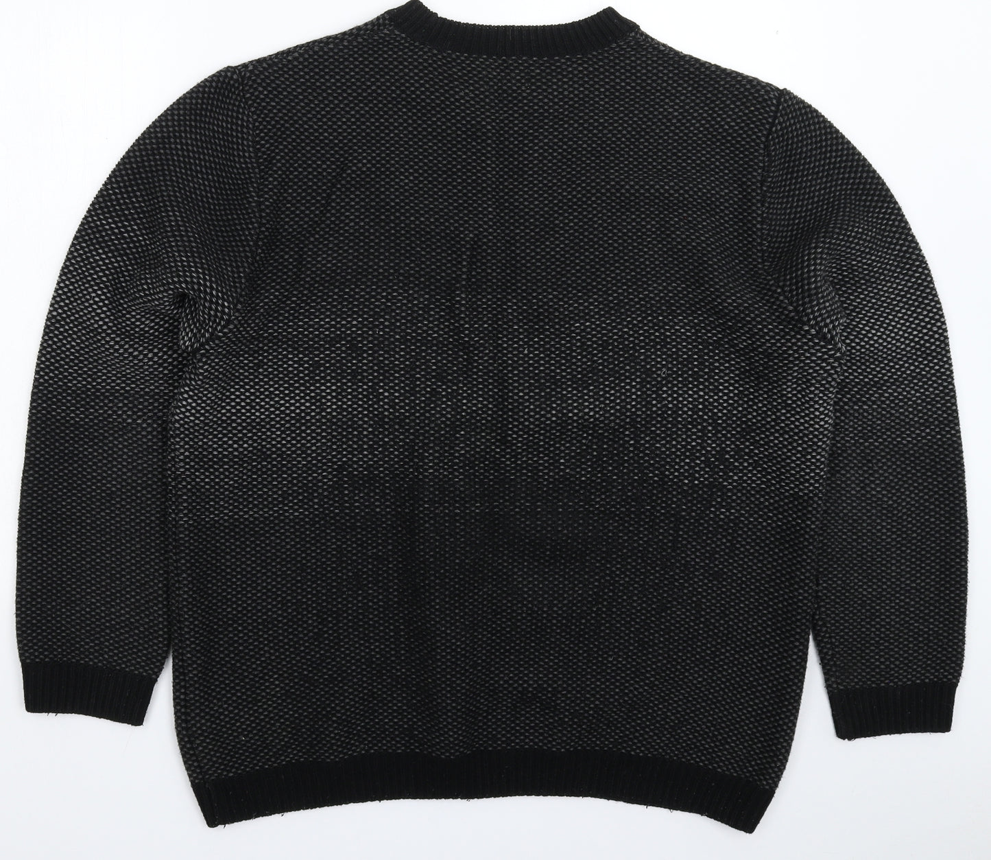 NEXT Mens Black  Knit Pullover Jumper Size XL