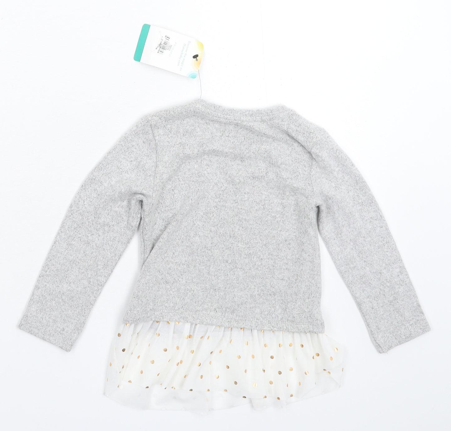 Primark Girls Grey  Knit Jumper Dress  Size 18-24 Months  - Disney