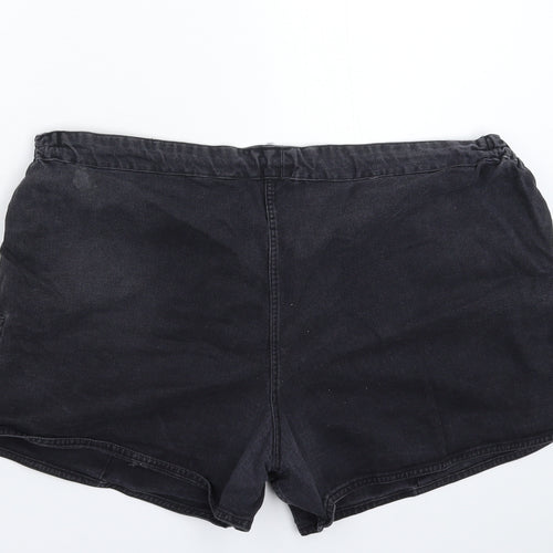 Gilbert Womens Black  Denim Hot Pants Shorts Size 44 in