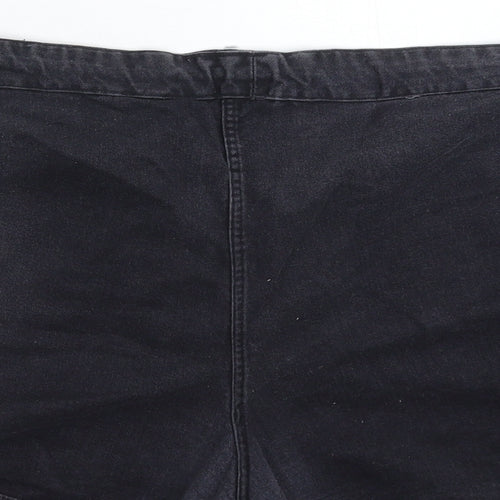 Gilbert Womens Black  Denim Hot Pants Shorts Size 44 in